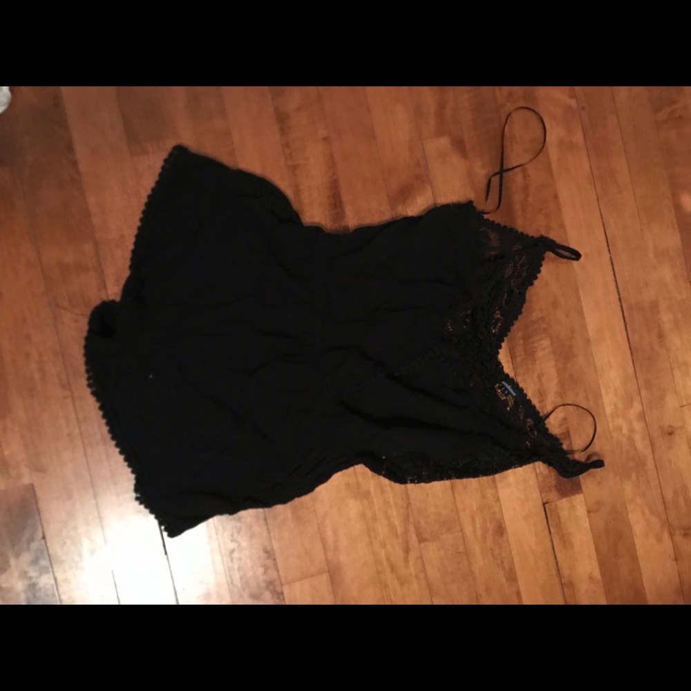 Black Romper with Lace Back